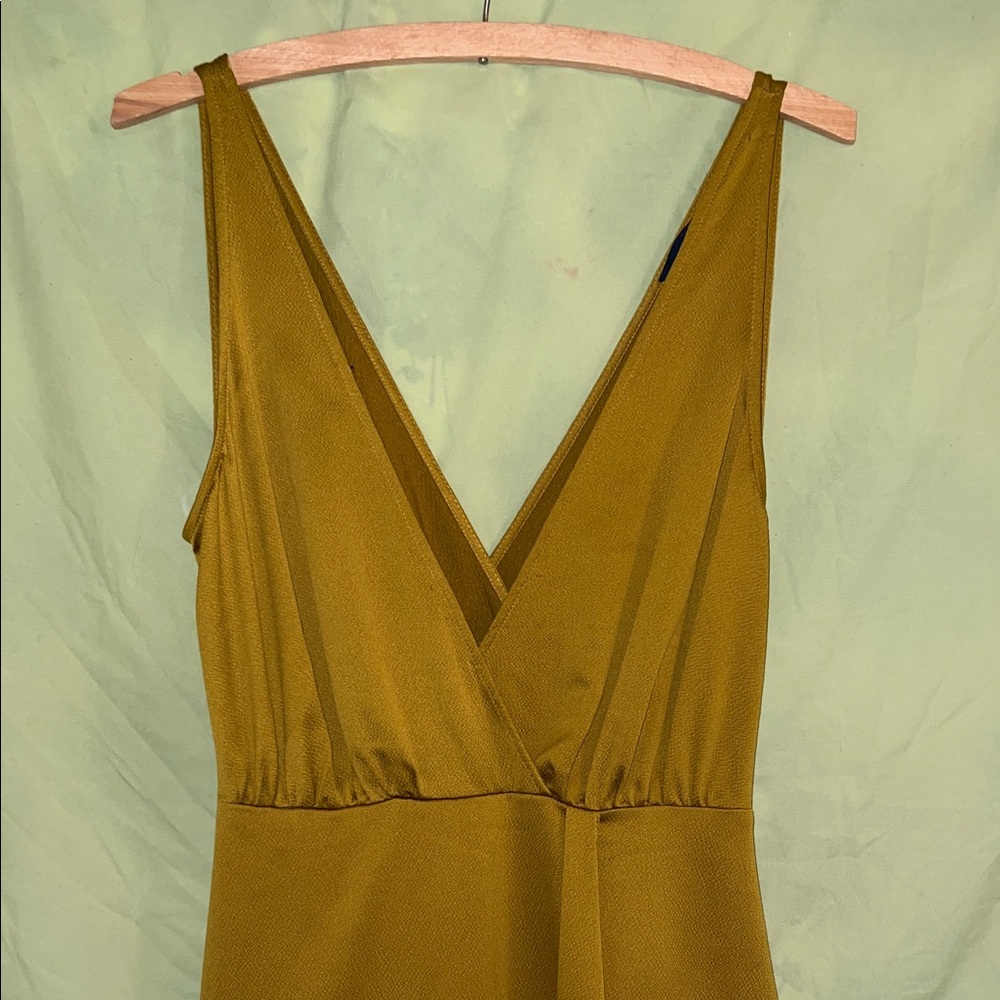 French Connection deep mustard midi Women's Dress - Picture 2 of 9